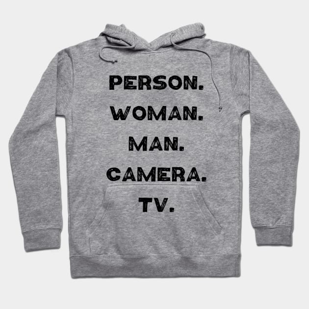 person woman man camera tv Hoodie by BAB